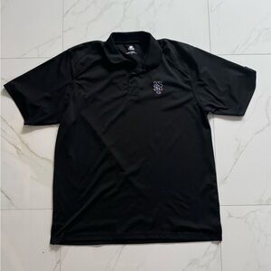 Majestic New York Mets Black Polo Shirt Sleeve Shirt Size XL